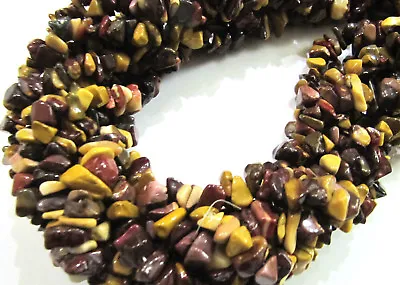 Natural Mookaite Irregular Chip Gravel Uncut Nugget 4mm To 8mm Strand 34 Inche • $8