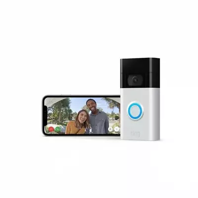 Ring Video Doorbell V2 1080p Wireless Security Camera 2Way Audio Satin Nickel • $168.44