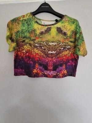 £2.99 • Buy TEE And CAKE T SHIRT Crop Top SZ S / 10/12