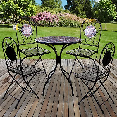 Marko Mosaic Bistro Set Outdoor Patio Garden Design Furniture Table And Chairs • £119.99