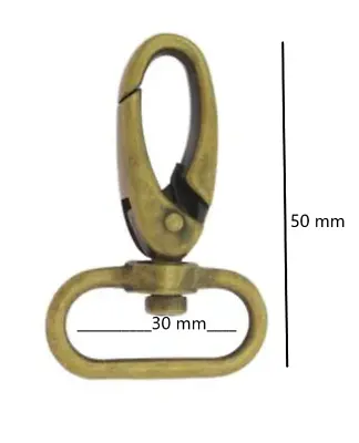 £4.90 • Buy Bag Clasps Lobster Swivel Trigger Clips Snap Hook Strap Clips 30mm Antique Brass
