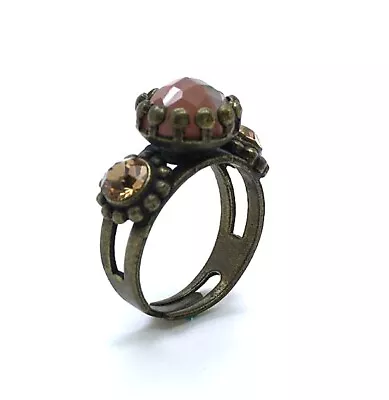 Mariana Ring Adjustable Leopard Ckine Agate Mineral My Treasures Coll. • $85
