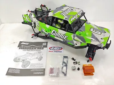 $299.99 • Buy NEW Losi Hammer Rey 1/10 4wd Rock Racer Roller Slider Chassis W/ Full Body GREEN