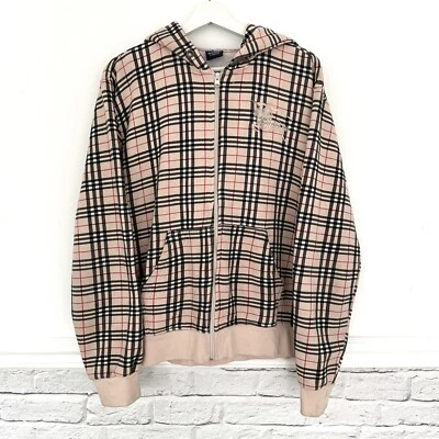 £150 • Buy Vintage Burberry Nova Check Hoodie Size Large