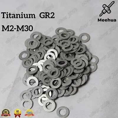 Titanium Metric Flat Washer M2 M2.5 M3 M4 M5 M6 M8 M10 M12 M14 M16 M18 M20-M30 • $58.74