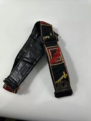 Vintage Embroidered Fender Guitar Strap Red Yellow And Black • $19.99