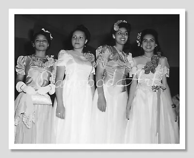 Four Young African American Beauties At A Dance C1940s Vintage Photo Reprint • $8.95