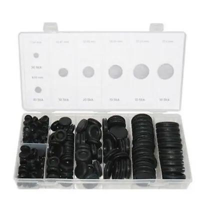 Rubber Grommet Firewall Hole Plug Set Electrical Wire Gasket Black Parts170 Pcs  • $18.99