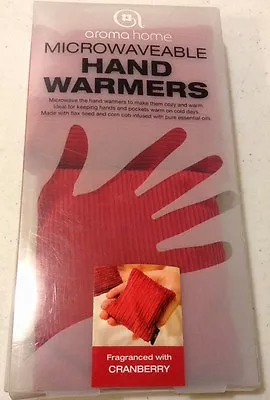 Aroma Home Microwaveable HAND WARMERS Arthritic Aroma Cranberry NEW Heat Therapy • $19.75