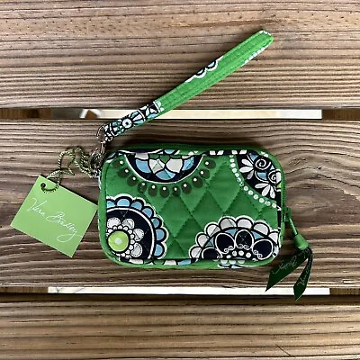 NWT Vera Bradley Tech Case Small 5 X 3 Cupcake Green Coin Card Wristlet Wallet • $23.45