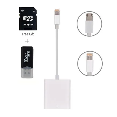 £12.31 • Buy Light-ning Card Reader Adapter Cable For IPad IPhone 7 8 X Trail Camera SD Card