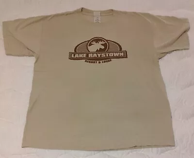 Vintage PA Lake Raystown Resort Tee/T-shirt XL Moosehead Logo Beige • $20