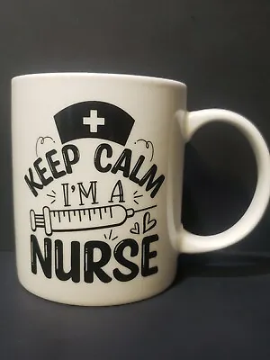 £4.83 • Buy White 12 Oz Ceramic Coffee Mug  Keep Calm I'm A Nurse 