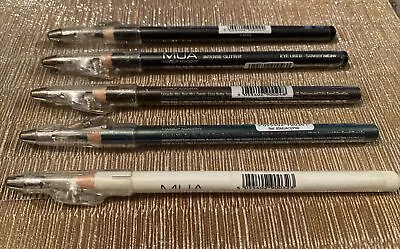 £8.99 • Buy MUA Assorted Eye Liner Bundle X5 - Black Glitter Brown Green White NEW & SEALED