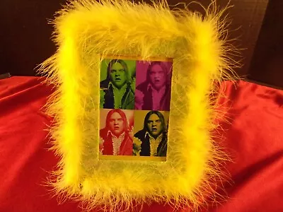 Meat Loaf In Andy Warhol Photograph Style In Yellow Lacey Furry 6.5  X 9  Frame • $34.99