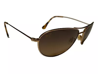 Maui Jim MJ245  Gold Tortoise Shell Aviator  Sunglasses Polarized • $54.99