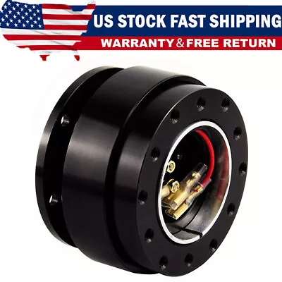 Universal Car Steering Wheel Quick Release Hub Adapter Snap Off Boss Kit Black • $23.50