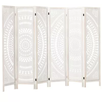 6 Panels Engraved Wood Room Divider Folding Room Screens Wall Seperator Bedroom • $112.99