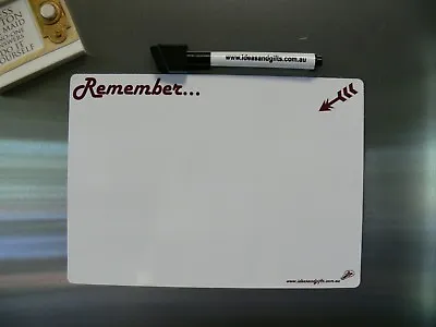 $9.95 • Buy A5 Small Fridge Magnet Whiteboard Family Office Memo Message Reminder Notes Pens