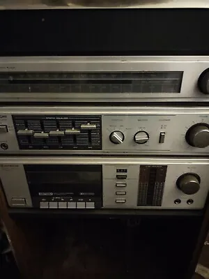 Hitachi Vintage Music System Built In Cabinet Turntablereceiver Cassette D • $450
