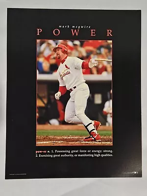 VINTAGE POSTER ~ Mark McGwire  Power  Defined 1998 St. Louis Cardinals Action ~ • $15.88