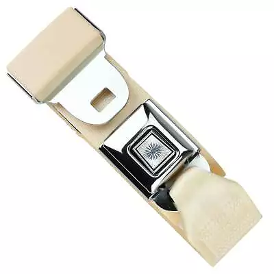 RetroBelt Ivory Pushbutton Lap Seat Belt 60  W/ Hardware Seatbelt Safety Classic • $34.99