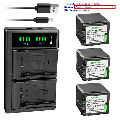 Kastar Battery LTD2 Charger For Panasonic VW-VBG260 HDC-SD9 HDC-SDT750 Camcorder • $9.99