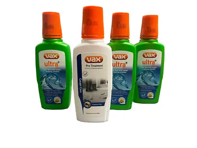 £9.99 • Buy Vax Ultra+ Pet & Pre Treatment Carpet Shampoo Detergent 4 X 250ml Pack