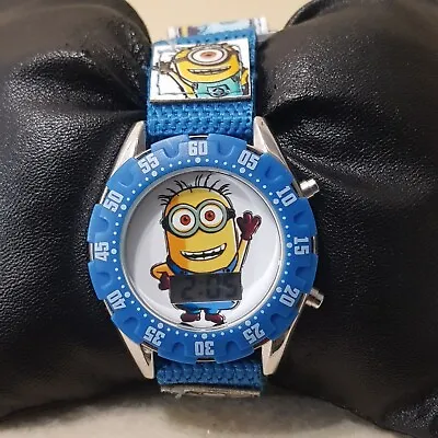 Minions Watch Universal Studios Multicolor Fabric Band White Dial...NEW BATTERY  • $22