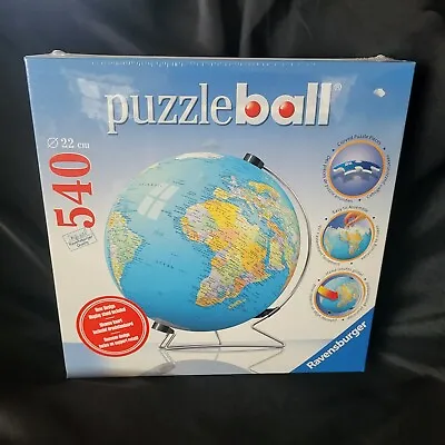 Ravensburger Puzzle Ball 540 Piece Globe Earth Map With Stand 2007 • $24