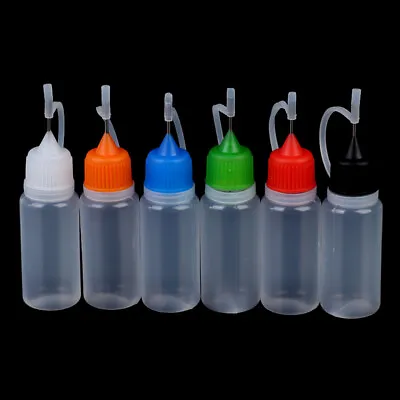 5pcs 10ML Squeezable Needle Bottles Eye Liquid Dropper Sample Drop Bot~OR • $1.99