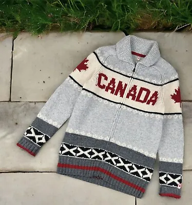 Hudsons Bay Sweater Cardigan Jacket Vancouver Olympic Games CANADA 2010 Wool S • $69.99