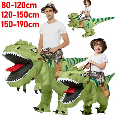 T-Rex Inflatable Costume Riding Dinosaur Cosplay Kids Fancy Dress Theme Party A+ • $49.99