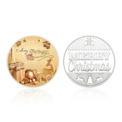 Merry Christmas Gift Souvenir Silver Coin Commemorative Medal Collectibles • $3.70