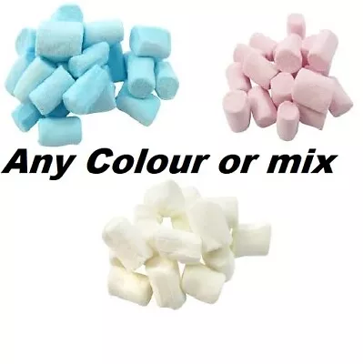 Blue White Pink Mini Marshmallows Retro Sweets Party Bag Baby Shower Halal • £22