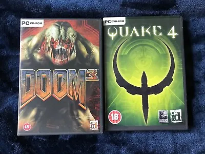 Doom 3 Plus Quake 4 - PC DVD-ROM - Includes Manuals • £5.99