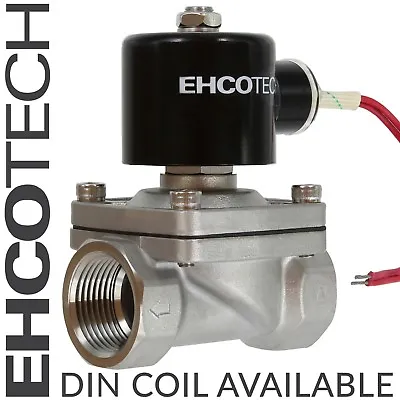 1  NPT 24VAC Solenoid Valve Stainless Steel/Viton Electric Water Air Fuels NC • $63.25