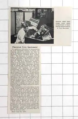 1961 Solartron Electronic Group Use Fluorescent X-Ray Spectrometer • $6.23