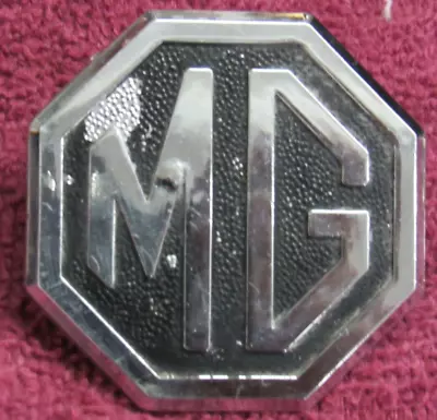 Vintage 1974 - 1980 MG Hexagon  Emblem Nameplate Metal Trim Badge OEM # JF 6236 • $19.99