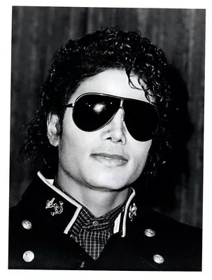 Michael Jackson Military Jacket Sunglasses Original 7x9 Photo Stamped 1985 • $24.99