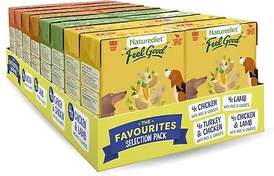 NATUREDIET Wet Dog Food Variety Pack - Chicken Lamb Turkey & More (Pack Of 16) • £19.99