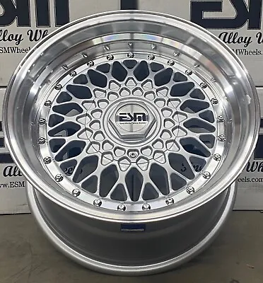 NEW 16x9 Silver 4x100 5x100 ESM-02R Wheels Rims BMW E30 84-91 3 Series E21  • $940