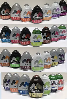 24 MIO ENERGY Liquid Water Enhancer Variety Lot Of 24 Flavors (1.62 FL OZ) • $124.95