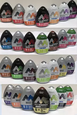 LOT OF 8 MIO ENERGY Liquid Water Enhancer Variety Lot Of 8 Flavors (1.62 FL OZ) • $23.94
