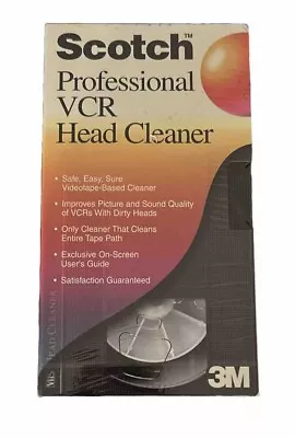 SCOTCH 3M Professional VCR Head Cleaner NEW Cleans Tape Path / On Screen Guide • $25