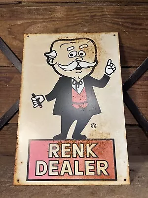 Vintage Renk Seed Dealer Sign Corn Hybrid Indiana Farm Illinois Cattle Feed Pig • $39.99