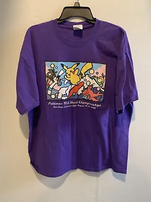 Vtg Pokemon World Championships 2005 Staff T Shirt Size XL Purple Mint • $249.99