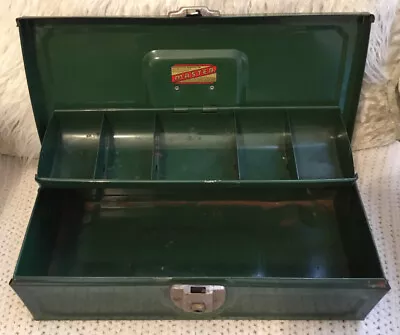 VTG Master Metal Green Small Tool Box Tackle Box Buffalo NY • $28.95