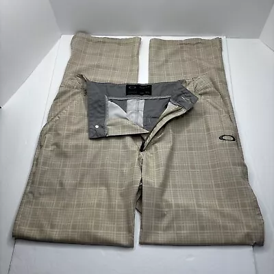Oakley Golf Men’s Golf Pants Beige Tan Checkered 32 X 32 Pants  • $19.99
