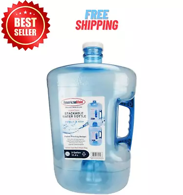 3 Gallon Water Bottle Secure Liquid Jug Container BPA-Free Reusable Easy-To-Grip • $14.75